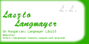 laszlo langmayer business card